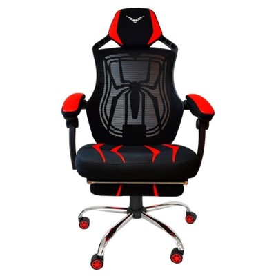 Silla Gamer Naceb Spider - Soporta 120Kg - Negro con Rojo - NA-0928