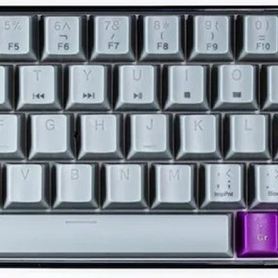 Teclado Gamer Naceb NA-0963G - Alámbrico - USB - Gris con Morado - NA-0963G