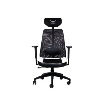 Silla Gamer Naceb X-one - Soporta 140kg - Negro con Blanco - NA-09S4B