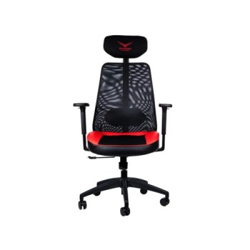 Silla Gamer Naceb X-one - Soporta 140kg - Negro con Rojo - NA-09S4R
