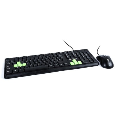 Teclado y Mouse Naceb - USB - Anti-derrame - Negro - NA-457