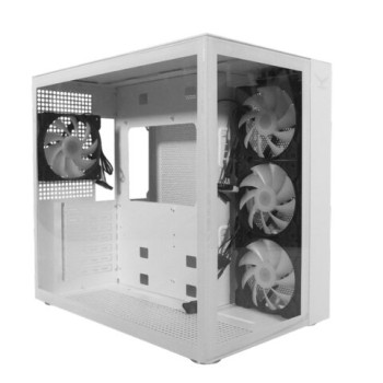 Gabinete Gamer Naceb Nova - Media Torre Blanco con 4 Ventiladores RGB - Compatible ATX/Micro-ATX/Mini-ATX - Modelo NA-0633 Gabinete Gamer Naceb Nova - Media Torre Blanco con 4 Ventiladores RGB - Compatible ATX/Micro-ATX/Mini-ATX - Modelo NA-0633