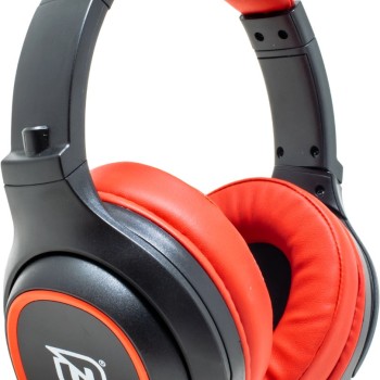 Audífonos Neccon NBH-02 Bluetooth Negro con Rojo Modelo NBAB0202TC