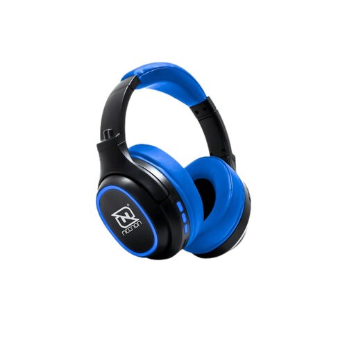 Audífonos Neccon Bluetooth NBH-02 Negro/Azul con Radio FM y USB-C