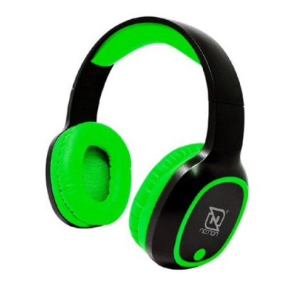 Audífonos Necnon NBH-04 PRO - Inalámbrico - 3.5mm - Bluetooth - Negro con Verde - NBAB042600