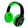Audífonos Necnon NBH-04 PRO - Inalámbrico - 3.5mm - Bluetooth - Negro con Verde - NBAB042600