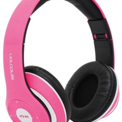 Audífonos Necnon NBH-01R - Alámbrica/Inalámbrica - 3.5 mm - Bluetooth - Negro con Rosa - NCAB0104RZ