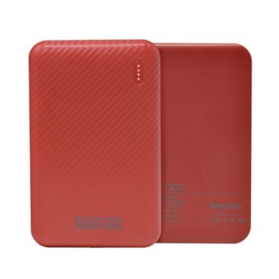 Power Bank Necnon NPW-05FB - 5000 mAh - USB - Rojo - NBPB0502FB