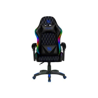 Silla Gamer Necnon NSG-RGB-1 - Soporta 150 kg - RGB - Negro con Azul - NBSGR122RG