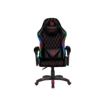 Silla Gamer Necnon NSG-RGB-1 - Soporta 150 kg - RGB - Negro con Rojo - NBSGR125RG
