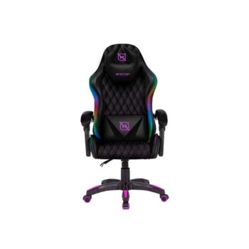 Silla Gamer Necnon NSG-RGB-1- RGB - Soporta 150 kg - Negro con Fucsia - NBSGR133RG