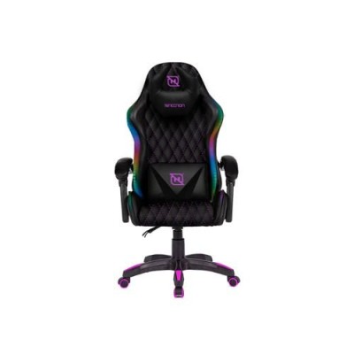 Silla Gamer Necnon NSG-RGB-1- RGB - Soporta 150 kg - Negro con Fucsia - NBSGR133RG
