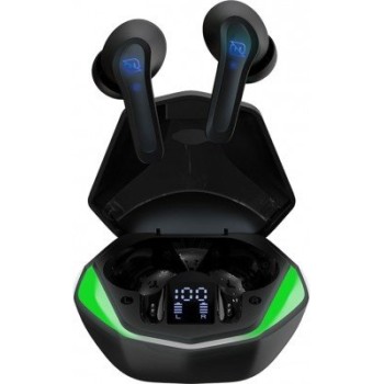 Auriculares Gamer Necnon NTWS-VIPER - Inalámbrico - Bluetooth - Negro - NCABVI01RG