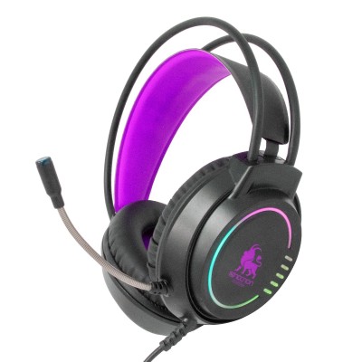 Diadema Gamer Necnon NBHG-KIMERA - Alámbrico - Micrófono - Negro con Fucsia - NCAGKI13FL
