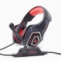 Diadema Gamer Necnon DRAGON HI-FI - Alámbrico - 3.5mm - Micrófono - Negro con Rojo - NPAGDR02VI