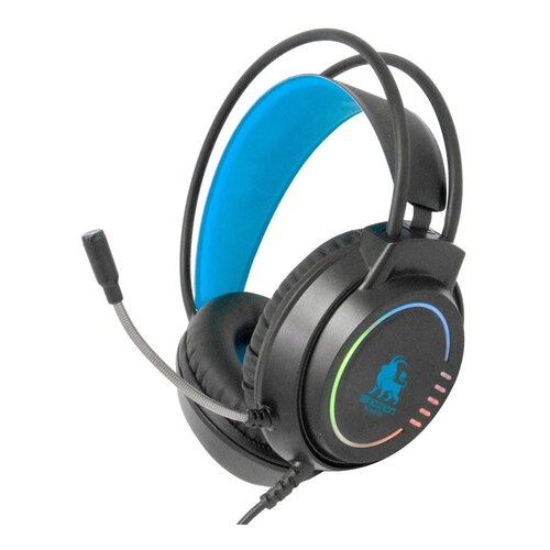 Diadema Gamer Neccon NBHG-KIMERA con Micrófono Flexible y Retroiluminación Multicolor - Negro/Azul