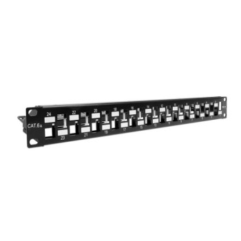 Panel de Parcheo Nexxt AW192NXT01 - 24 Puertos - 1U - Modular - Cat6A - Para S/FTP - AW192NXT01