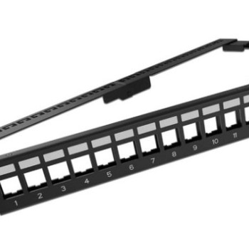 Panel de Parcheo Nexxt 24 Puertos Cat6A Modular 1U Modelo AW192NXT12