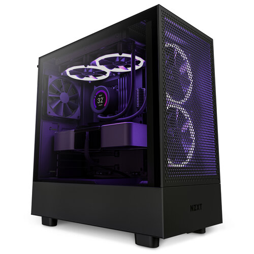 Gabinete Gamer NZXT H5 Flow - Media Torre ATX - 2 Ventiladores - Negro - Modelo CC-H51FB-01