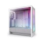 Gabinete Gamer NZXT H5 Flow RGB - Media Torre - ATX/Micro-ATX/Mini-ITX/E-ATX - Panel Lateral - Blanco - CC-H52FW-R1