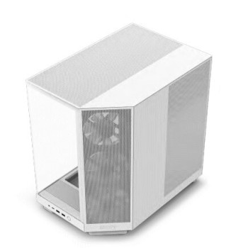 Gabinete NZXT H6 Flow RGB Blanco - Media Torre ATX con 3 Ventiladores RGB - Modelo CC-H61FW-R1 Gabinete NZXT H6 Flow RGB Blanco - Media Torre ATX con 3 Ventiladores RGB - Modelo CC-H61FW-R1