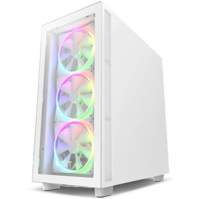 Gabinete Gamer NZXT H7 Elite - Media Torre - ATX/E-ATX/Micro ATX/Mini-ITX - 3x Ventiladores - Panel Lateral - Blanco - CM-H71EW-01