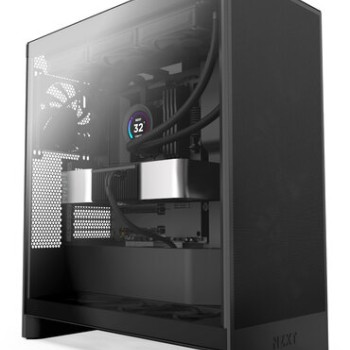 Gabinete NZXT H7 Flow - Torre Media - Panel Lateral de Vidrio - 3 Ventiladores - Compatible con E-ATX/ATX/Micro-ATX/Mini-ITX - Modelo CM-H72FB-01