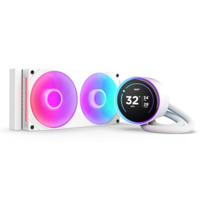 Enfriamiento Líquido NZXT Kraken Elite 240 RGB - 2 Ventiladores - 2400 RPM - Blanco - RL-KR24E-W2