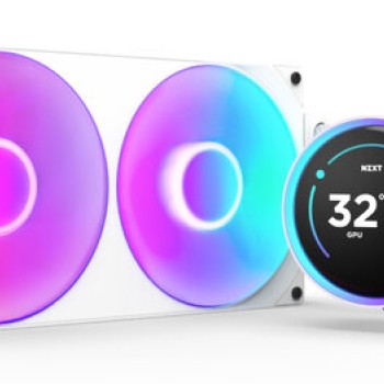 Enfriamiento Líquido NZXT Kraken Elite 280 RGB Blanco con Pantalla LCD - 2 Ventiladores 2000 RPM - Modelo RL-KR28E-W2