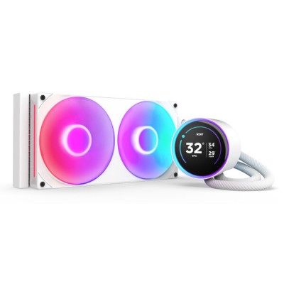 Enfriamiento Líquido NZXT Kraken Elite 280 RGB - 2 Ventiladores - 2000 RPM - Blanco - RL-KR28E-W2