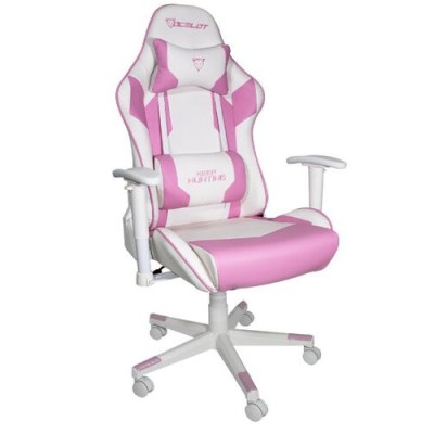 Silla Gamer Ocelot OSR-05 - Soporta 150 kg - Rosa con Blanco - OSR-05