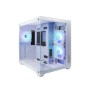 Gabinete Gamer Ocelot W-CUBE 2 - Media Torre - ATX/Micro-ATX/Mini-ITX - 3 Ventiladores - Panel Lateral - Blanco - W-CUBE 2