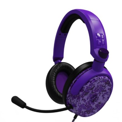 Diadema Gamer 4gamers - Alámbrico - 3.5mm - Micrófono - Morado - C6-100CAMO-PUR4G