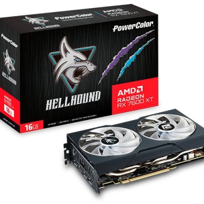 Tarjeta de Video PowerColor HELLHOUND RX 7600 XT - 16GB - 128-bit - PCI-E 4.0 - GDDR6 - HDMI - DisplayPort - RX 7600 XT 16G-L/OC Tarjeta de Video PowerColor HELLHOUND RX 7600 XT - 16GB - 128-bit - PCI-E 4.0 - GDDR6 - HDMI - DisplayPort - RX 7600 XT 16G-L/OC