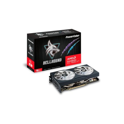 Tarjeta de Video PowerColor HELLHOUND RX 7600 XT - 16GB - 128-bit - PCI-E 4.0 - GDDR6 - HDMI - DisplayPort - RX 7600 XT 16G-L/OC