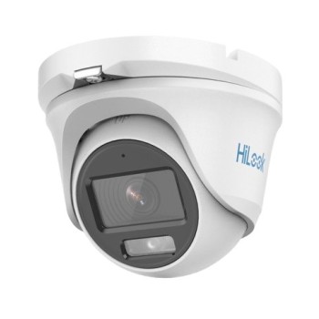 Cámara de Seguridad CCTV HiLook 2MP con Luz Blanca 20M y Micrófono - Modelo THC-T129-MS