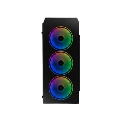 Gabinete Gamer YeYian Krypton - Media Torre - ATX/Micro ATX - 3 Ventiladores - Panel Lateral  - YCH-MTA7-01BK