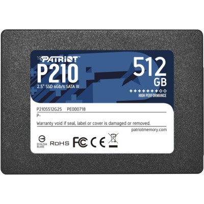 Unidad de Estado Sólido PATRIOT P210 - 2.5" - 512GB - SATA III - P210S512G25