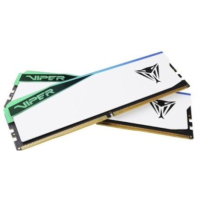 Memoria RAM PATRIOT Viper Elite 5 - DDR5 - 32GB (2x16GB) - 6200MHz - UDIMM - para PC - Blanco - PVER532G62C42KW