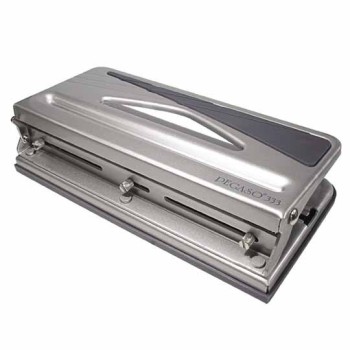 Perforadora Pegaso 333 - Metálica - 3 Orificios - Dados Ajustables - Hasta 10 Hojas - 308.333