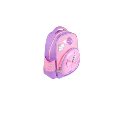 Mochila Perfect Choice Rosa Multicolor PC-084419 - Mochila Escolar con Bolsa Lateral