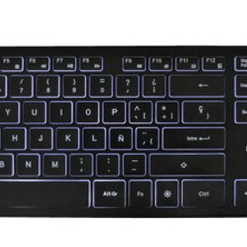 Teclado Perfect Choice PC-201304 con Iluminación LED Blanco y Resistente a Derrames
