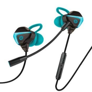 Auriculares Gamer Vortred Wilko - Alámbrico - 3.5mm - Micrófono Desmontable - Azul con Negro - V-930624