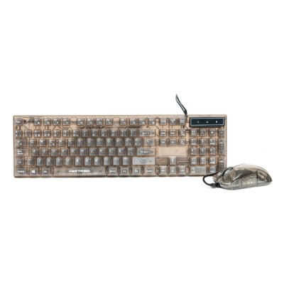 Kit Gamer Perfect Choice Helumo - Teclado - Mouse - Alámbrico - Transparente - V-930723