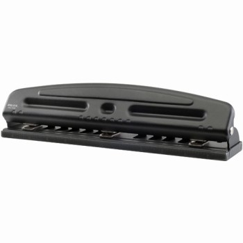 Perforadora Pilot PM-1030 - 3 Perforaciones - Punzones de 7 mm - Separación Ajustable - Hasta 10 Hojas - P1084