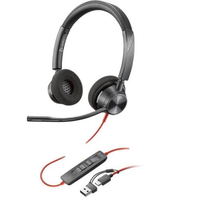 Diadema Poly Blackwire 3320 -Alámbrico - USB C/A - Micrófono - Certificado para Microsoft Teams - 8X220AA