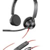 Diadema Poly Blackwire 3225 - Alámbrico - USB-C/A - Conector 3.5mm - Micrófono - 8X221AA Diadema Poly Blackwire 3225 - Alámbrico - USB-C/A - Conector 3.5mm - Micrófono - 8X221AA