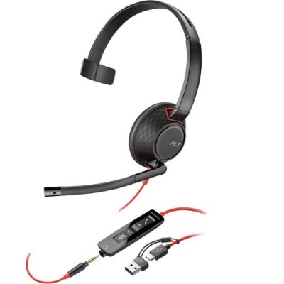 Diadema Poly Blackwire 5210 - Alámbrico - USB-C/A - Conector 3.5mm - Micrófono - 8X230AA Diadema Poly Blackwire 5210 - Alámbrico - USB-C/A - Conector 3.5mm - Micrófono - 8X230AA