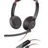 Diadema Poly Blackwire 5220 - Alámbrico - USB C/A - 3.5mm - Micrófono - Certificado para Microsoft Teams - 8X231AA