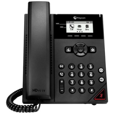 Teléfono IP Poly VVX 150 - 2 Líneas - RJ-45 - POE - Negro - 2200-48810-025
